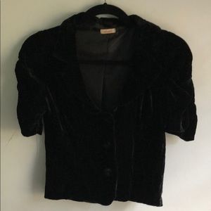 Black velvet mini jacket